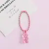 Llavero de Oso Transparente Lindo de Colores Lanyard para Teléfono Móvil Colgante para Bolso Accesorios de Joyería Hechos a Mano DIY Materiales