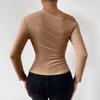 Camiseta Base Sexy de Manga Larga Ajustada Versátil Estilo Europeo y Americano Transfronteriza Otoño Nuevo Más Vendido