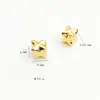 Retenção de Cor Forte Banhado a Cobre Ouro 18K14K Cruz Tridimensional Estrela Estrela Sólida Contas Espaçadoras Peças Espaçadoras Sexagonais Acessórios para Miçangas DIY