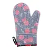 Guantes de Silicona y Algodón de Doble Capa Resistentes a Altas Temperaturas con Aislamiento Térmico y Textura de Patrón de Diamante para Cocina, Microondas y Horno, Guantes Antiescaldaduras