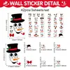 Pegatinas de pared transfronterizas, pegatinas de pared navideñas, pegatinas de emoji, pegatinas de muñeco de nieve de dibujos animados lindos de PVC, imanes para refrigerador, pegatinas para ventana, pegatinas para taza
