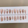 Manicura Elegante Estilo Nuevo Uñas Postizas Cat-Eye Inspiradas en Chanel con Diseño de Cuadros, Uñas Postizas Iluminadoras para la Piel, Piezas de Uñas Terminadas al por Mayor, Uñas Pre-Fabricadas