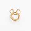 Anillos Transfronterizos Europeos y Americanos con un Toque Exclusivo de Gama Alta, Anillos Huecos Exagerados de Acero Inoxidable Chapado en Oro Estilo Ins, Joyería al por Mayor