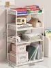 Estantería de escritorio, estante de almacenamiento multicapa para oficina, organizador de escritorio para estudiantes, organizador simple en capas para escritorio de dormitorio