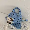 Bolso de Mano de Bolos de Lunares para Mujer, Bolso Mini Almohada de Lujo Ligero de Nicho Transfronterizo para Viaje, Bolso Cruzado Versátil para Niños