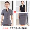 Traje profesional de manga corta de verano para mujer, ropa de trabajo para recepción de hotel, joyería, tienda de oro, vestido de trabajo para mujer.