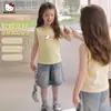 Camiseta Colete Sem Mangas de Verão para Meninas 2026 Novo Estilo Desenho Animado Leve Confortável Estiloso Top para Crianças Mais Velhas