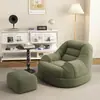 Sofá perezoso de pana para balcón y dormitorio, sofá de ocio de moda, sofá individual de estilo francés para sala de estar