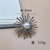 Broche de Copo de Nieve Completo de Diamantes, Elegante Traje de Alta Gama, Pin de Alta Gama de Perlas y Diamantes, Hebilla de Bufanda de Seda, Broche de Diamante Antiexposición