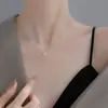 Collar de Plata de Ley para Mujer 2025 Nueva Moda Lujo Ligero Diseño de Nicho Cadena de Clavícula Elegante Simple Letra W