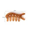 Pente de Massagem de Sândalo Pente Meridianos do Couro Cabeludo Pente de Cinco Dentes Massagem na Cabeça Terapia Capilar Pente de Madeira para Cabeleireiro Fabricante Atacado Sândalo Preto