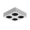 Sankesong LED Spot Direcionável Quadrado Fino COB Antirreflexo Iluminação Doméstica Lâmpada de Teto com Três e Quatro Spots Gradeada sem Furo