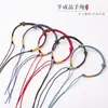 Trenza Sencilla de Cuatro Hilos Semiacabado Cuerda Trenzada Hecha a Mano Cuentas de Transferencia Doradas Duras Pulsera Zodiacal para Hombres y Mujeres Hilo Rojo