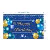 Cortina Popular Transfronteiriça para Festa de Aniversário Preto e Dourado Banner Personalizado Suporta Design de Imagem Pano de Fundo para Festa Atacado