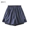 Shorts Esportivos de Caminhada e Yoga ao Ar Livre para Mulheres, Shorts de Verão Dois em Um para Corrida de Secagem Rápida Modelo A, Shorts Fitness Falsos de Duas Peças