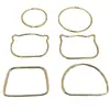 Al por mayor de fábrica accesorios para bolso de mano con cabeza de gato anillo de hardware trapezoidal de aleación de zinc alambre metálico con forma de cabeza de gato portátil