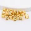 Preservación del color Oro de 14 quilates Cuentas cuadradas de tres capas Accesorios de joyería hechos a mano Pulsera de cuentas cuadradas Collar con cuentas