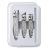 Venta al por mayor de fábrica Juego de cuatro cortaúñas de acero inoxidable, Juego de tijeras para uñas, Set de manicura de acero al carbono, Set de regalo