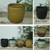 Maceta Creativa Hecha a Mano de Cerámica para Suculentas zakka Maceta para Suculentas Glaseada en Horno Artesanías de Cerámica JP7412