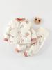 Traje de chaqueta acolchada de algodón para bebé otoño e invierno bebé cálido grueso invierno dividido ropa acolchada ropa acolchada de algodón para hombres, mujeres y niños pantalones de algodón