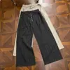 Pantalones de Rayas Anchos Estilo Americano Transfronterizos para Hombre Otoño Marca de Tendencia Retro Caída Casual High Street Sueltos Versátiles de Longitud Completa