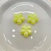 Acrílico Macaron Cor Sólida Flor de Cerejeira Contas Soltas Caneta DIY Corrente de Celular Brincos Acessórios de Joia Contas de Flor de Cinco Pétalas