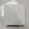 Interruptor de Pared para Hogar de Vidrio Templado Interruptor para Hotel Boutique Plata Estrella Enchufe USB Panel de Interruptores de Comercio Exterior