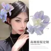 Fotografía de Playa Ambiente Flor de Lirio Pinza para Agarrar Clip para el Cabello de la Parte Posterior de la Cabeza de Mujer Clip para el Cabello de Flor Clip Lateral Accesorios para el Cabello Estilo Vacacional