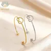 Pulseira de Aço Titânio com Coração Cruzado Amarrado, Simples e Versátil, Pulseira Aberta de Coração de Pêssego da Moda, Pulseira de Aço Inoxidável com Revestimento a Vácuo