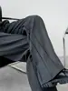 Elegantes pantalones de traje grises acampanados para mujer, nuevo estilo coreano otoño 2026, de tiro bajo, adelgazantes, de pierna ancha, tipo campana.