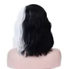 Amazon Nueva Peluca Kuila Negra y Blanca Bruja Kuila cos Peluca Personalizada Blanca Parcial Cabello de Anime