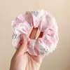 Encaje Francés Anillo para el Cabello de Intestino Grueso para Mujer Sentido de Alta Gama Tamaño Grande Flor para el Cabello Dulce Cuerda para el Cabello Combinable Cuerda para el Cabello