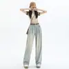 Jeans Retro Sueltos de Pierna Ancha para Mujer 2025 Nuevos de Primavera y Otoño Cintura Alta Aspecto Adelgazante Caída Recta Pantalones de Largo hasta el Suelo