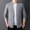 Nuevo Suéter de Punto de Manga Larga para Hombre Otoño 2025 para Hombres de Mediana Edad y Jóvenes, Cárdigan Sencillo Chaqueta de Punto para Hombre