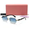Nuevas Gafas de Sol sin Marco de Moda Europea y Americana para Mujer, Gafas de Sol Trendy Estilo Callejero para Exteriores con Protección Solar, Transfronterizo 86033