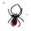 Anel Europeu e Americano de Venda Quente Transfronteiriça Personalidade Retro Exagerada Aranha Negra de Halloween Punk Escuro com Abertura Ajustável