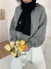 Bufanda Pequeña de Lana Pura de Gama Alta Estilo Coreano Versátil para Mujer Otoño e Invierno Suave y Cera Tejido Protector de Cuello Nuevo Estilo 2024
