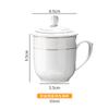 Taza de té de cerámica para hotel con tapa, taza de agua, taza para reuniones de oficina de Jingdezhen, taza de Phnom Penh, taza de té para el hogar, entretenimiento de hotel