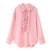 Ropa Transfronteriza Europea y Americana de Aliexpress 2025 Nueva Primavera Temprana Dulce Moda Versátil Elegante Tops Decorativos en Capas