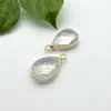 Colgante de amatista facetada con forma de gota de agua y bordes, piedra semipreciosa natural de venta caliente transfronteriza, accesorios para joyería DIY, hecho a mano