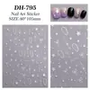 Adesivos de Unha Laço de Estrela Dourado Metalizado Planos com Adesivo Espiral Starburst Adesivos de Unha Artística DIY Decorações Estilo Dh