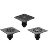 Desagüe de Piso Antiolor de Cobre Puro Color Gunmetal para Ducha de Baño, Desagüe de Baño Largo Invisible de Cobre Puro con Núcleo de Suspensión Magnética