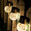Lámpara de Bola Colgante LED Tarro de Masón Lámpara de Pared Solar Lámpara de Cielo Estrellado para Patio Lámpara de Proyección Tapón de Botella Cadena de Luces Impermeable IP67