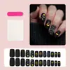 Unhas Vestíveis de Halloween Temática Escura com Abóbora, Morcego e Teia de Aranha Destacáveis de Tamanho Médio - Best-Seller Transfronteiriço