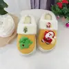 Lindas Pantuflas de Peluche de Muñeco de Nieve Navideño de Dibujos Animados para Mujer, Pantuflas de Algodón Cálidas y de Suela Suave para Uso en Exteriores en Otoño e Invierno