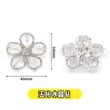 Nova Forma de Flor Dupla Fileira Pequeno Strass Grande Gota d'Água Cristal Pingente Broche Fivela de Strass Ornamento Pendente Acessórios para Joias DIY