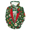 Sudadera Divertida Navideña Impresa en 3D Moda Masculina Nueva Sudadera Sudadera Cosplay de Papá Noel