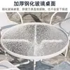 Mesa Pequeña y Sillas para Balcón Juego de Tres Piezas, Mesa y Sillas de Té de Ocio, Mesa y Sillas de Exterior, Patio al Aire Libre, Mesa Plegable Blanca de Vidrio para Exteriores