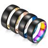 Anel Masculino Novo Bicolor Intercolor Curvo Brilhante Transfronteiriço 2023 Joia Transfronteiriça Anel de Dedo Minguinho Fabricante de Origem
