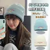 Versión Coreana Ins Gorro de Punto Bordado Lindo Cachorro Gorro de Lana Grueso Cálido para Mujer Simple Versátil Hace que la Cara Parezca Más Pequeña